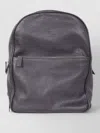 Sait Leather Backpack Adjustable Straps Front Zip Pocket