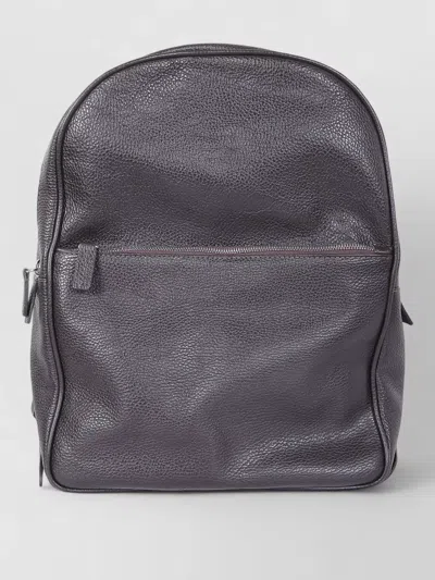 Sait Leather Backpack Adjustable Straps Front Zip Pocket