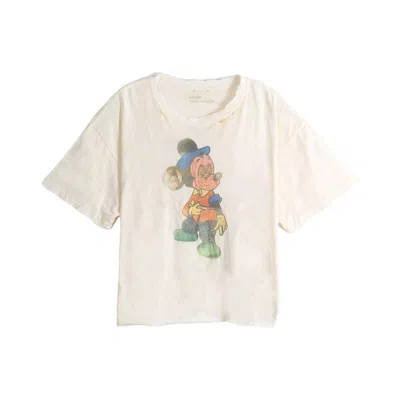 Pre-owned Saitos 1940s Mickey Graphic Tee 'cream' | Men's Size Onesize