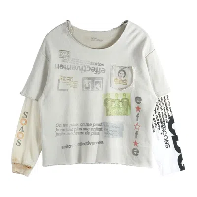 Pre-owned Saitos Cdg Long-sleeve 'white/grey' | Men's Size Onesize