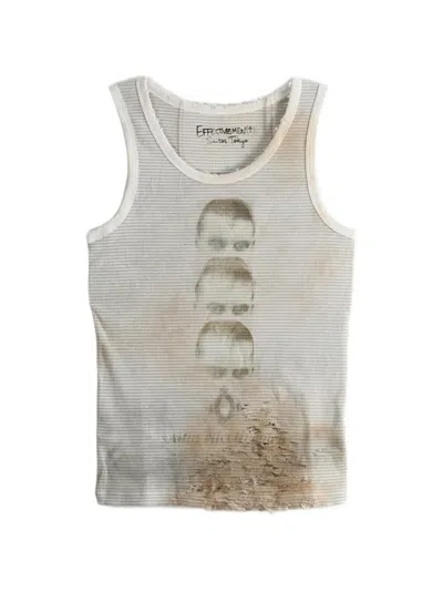 Saitos Distressed Graphic-print Tank In Multi