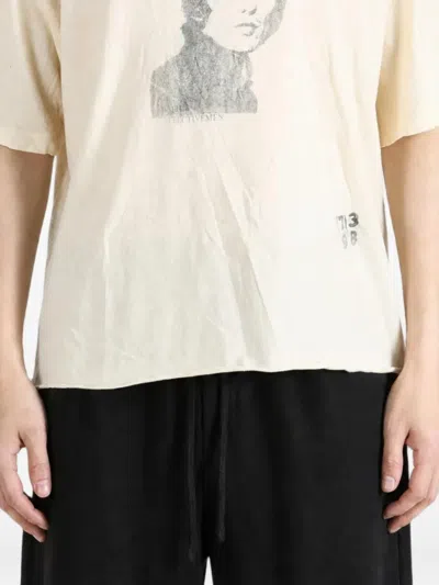 Saitos Harrison Ghost Distressed T-shirt In Neutral