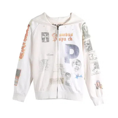 Pre-owned Saitos Long Live Rock Zip Hoodie 'dirty White' | Men's Size Onesize