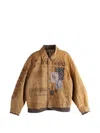 Saitos 소프트 코어 올드 패치 디테일 버튼다운 재킷 In Brown