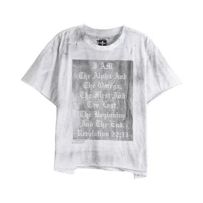 Pre-owned Saitos Stained Stripe Tee 'white' | Men's Size Onesize