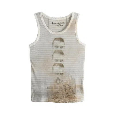 Pre-owned Saitos Triple Ght Thermal Tank 'cream' | Men's Size Onesize