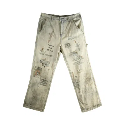 Pre-owned Saitos Work Pants 'washed Grey' | Men's Size Onesize In Gray