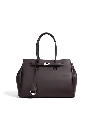Sśaje Women's Brown / Red Book Tote - Espresso