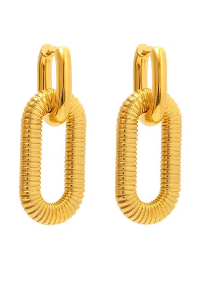 Sśaje Women's Gold Dolce Earrings