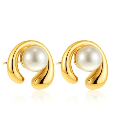 Sśaje Women's Gold Elizabeth Earrings