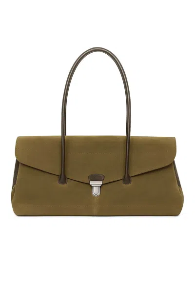 Sśaje Women's Neutrals / Green Cœur Bag Suede Olive