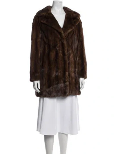 Pre-owned Sakowitz Furs Mink Fur Coat In Brown