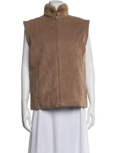 Pre-owned Sakowitz Furs Vest In Neutral