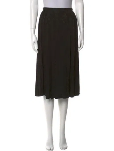 Pre-owned Sakowitz Furs Vintage Knee-length Skirt In Black