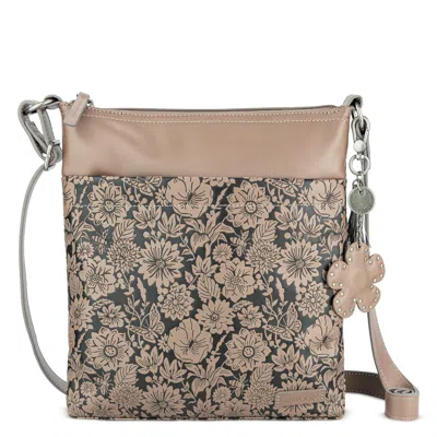 Sakroots Banyan Basic Crossbody In Mushroom In Bloom Embossed