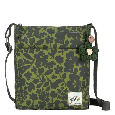 Sakroots Banyan Basic Crossbody In Olive Shadow Floral