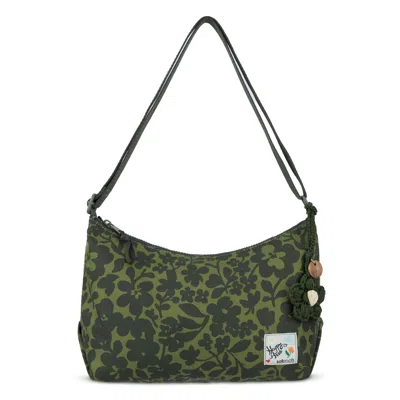 Sakroots Banyan Hobo In Olive Shadow Floral