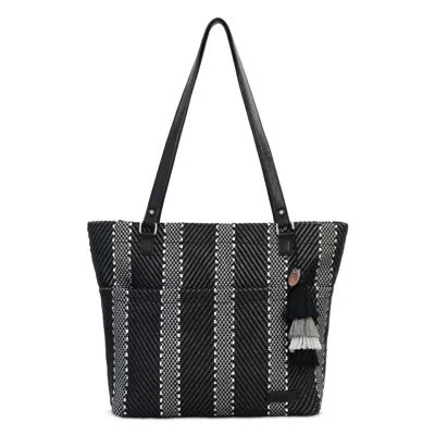 Sakroots Banyan Shoulder Tote In Black Metallic Woven
