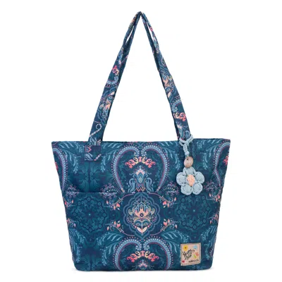 Sakroots Banyan Shoulder Tote In Midnight Damask