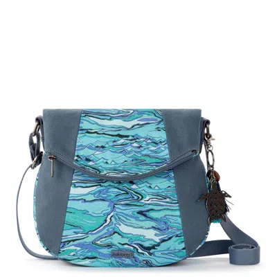 Sakroots Foldover Crossbody In Blue