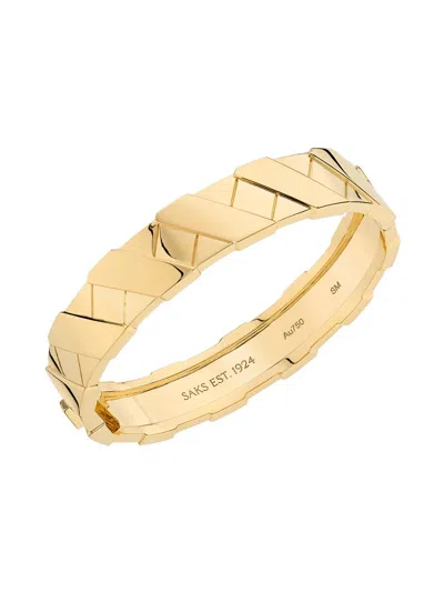 Saks Est. 1924 Women's Helix Infinite Large Bangle 18k Yellow Gold