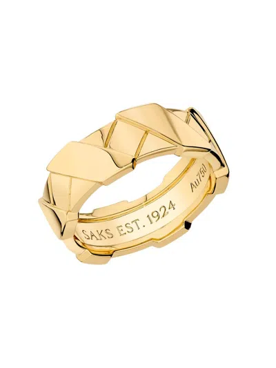 Saks Est. 1924 Women's Helix Infinite Medium Ring 18k Yellow Gold