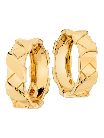 Saks Est. 1924 Women's Helix Infinite Small Hoop Earrings 18k Yellow Gold