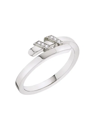 Saks Est. 1924 Women's Helix Torque Ring With Diamonds 18k Gold