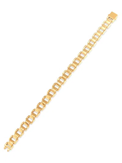 Saks Fifth Avenue 14k Yellow Gold Railroad Chain Bracelet