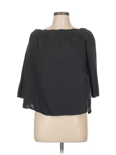 Pre-owned Saks Fifth Avenue 3/4 Sleeve Blouse In Black