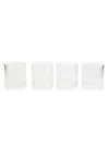 Saks Fifth Avenue 4-pack Double Old Fashioned Fluted Glasses In White
