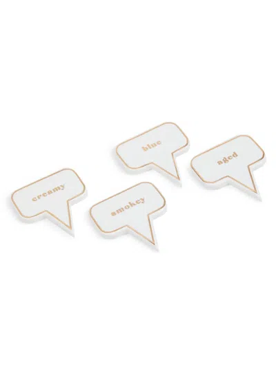 Saks Fifth Avenue Kids' 4-piece Ceramic Cheese Markers In White