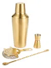 Saks Fifth Avenue 4-piece Goldtone Cocktail Kit In Yellow
