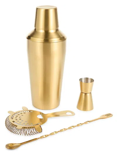 Saks Fifth Avenue 4-piece Goldtone Cocktail Kit In Yellow