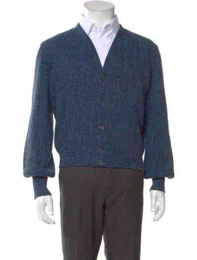 Pre-owned Saks Fifth Avenue Alpaca V-neck Cardigan