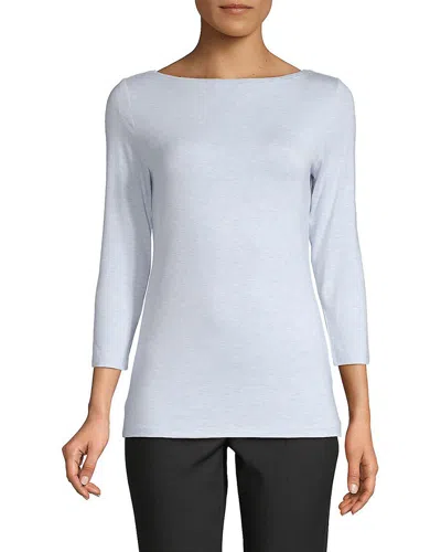 Saks Fifth Avenue Black Saks Fifth Avenue Boat Neck Top In White