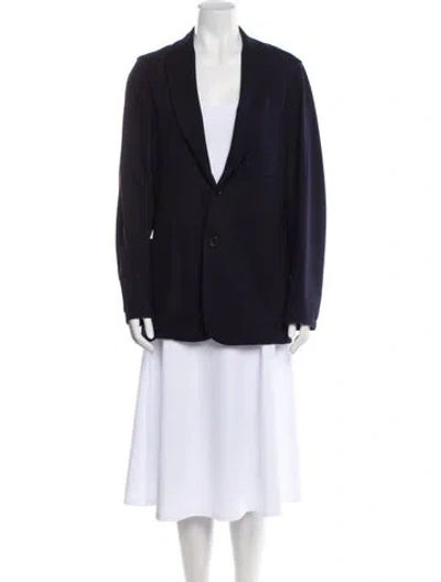 Pre-owned Saks Fifth Avenue Blazer In Blue