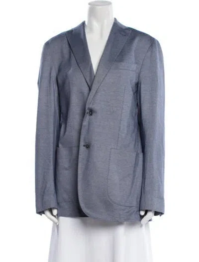 Pre-owned Saks Fifth Avenue Blazer In Blue