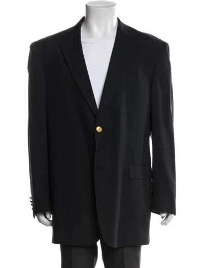Pre-owned Saks Fifth Avenue Blazer In Blue