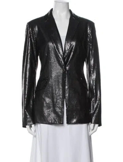 Pre-owned Saks Fifth Avenue Blazer In Blue