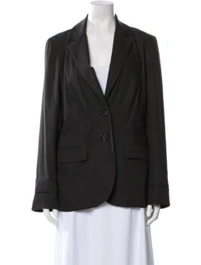 Pre-owned Saks Fifth Avenue Blazer In Gray