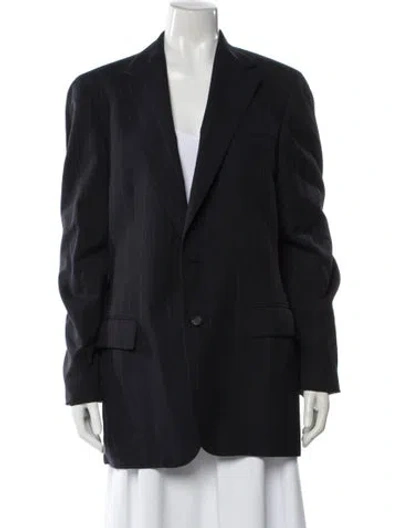 Pre-owned Saks Fifth Avenue Blazer In Gray