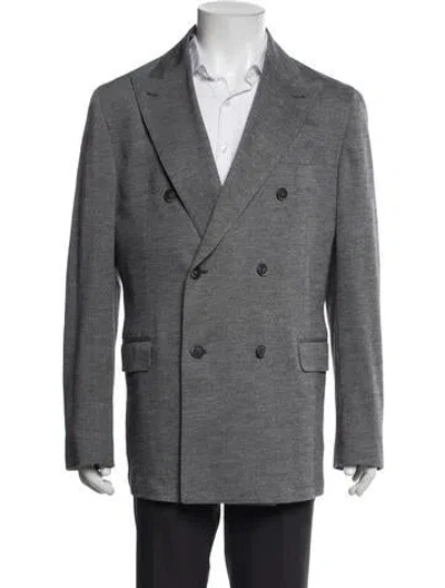 Pre-owned Saks Fifth Avenue Blazer In Gray