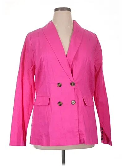 Pre-owned Saks Fifth Avenue Blazer Jacket In Pink