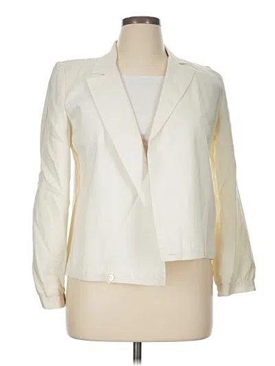 Pre-owned Saks Fifth Avenue Blazer Jacket In White