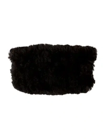 Pre-owned Saks Fifth Avenue Brown Rabbit Fur Headband