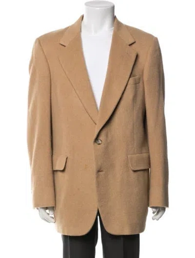 Pre-owned Saks Fifth Avenue Camel Hair Overcoat In Brown