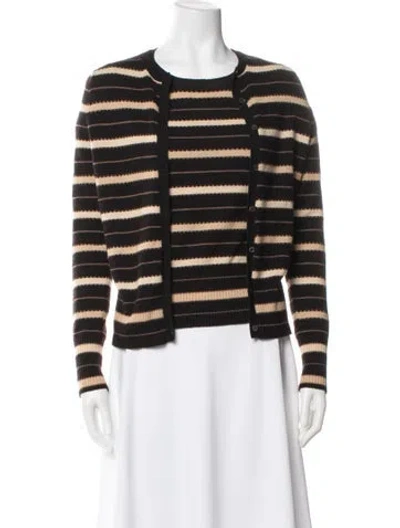 Pre-owned Saks Fifth Avenue Cardigan Cashmere Set In Black