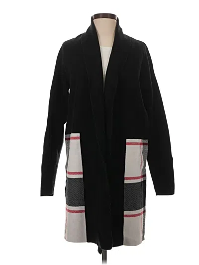 Pre-owned Saks Fifth Avenue Cardigan Sweater In Black