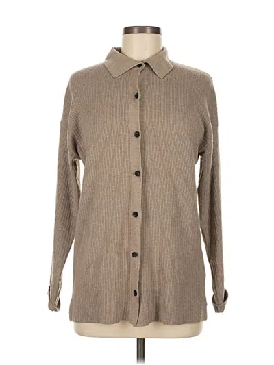 Pre-owned Saks Fifth Avenue Cardigan Sweater In Brown